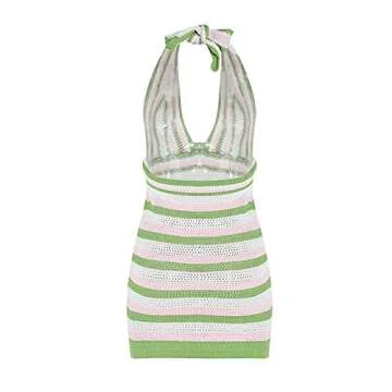 LXXIASHI V-Neck Crochet Dress for Trendy Summer Style