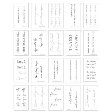 Everjoy Realistic Temporary Tattoos - 20 Motivational Stickers