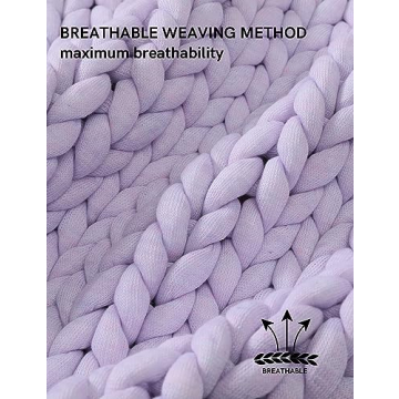 YnM Chunky Throw Blanket - Soft, Hand Knitted Comfort