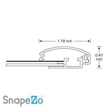 Snapezo 17x22 Poster Frame with Snap Design and UV Covers
