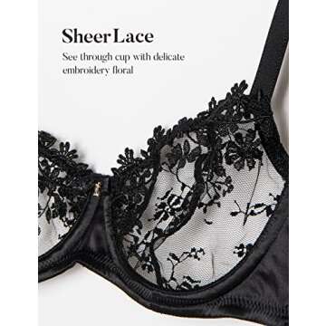 Wingslove Women's Sheer Lace Bra - Elegant Comfort & Style