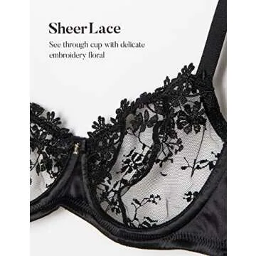 Wingslove Women's Sheer Lace Bra - Elegant Comfort & Style