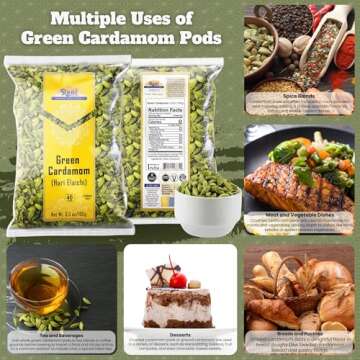 Rani Green Cardamom Pods Spice (Hari Elachi) 3.5oz (100g) ~ All Natural | Vegan | Gluten Friendly | ...