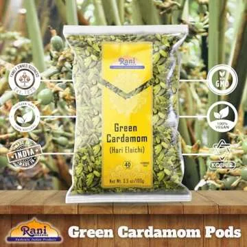 Rani Green Cardamom Pods 3.5oz - All Natural & Vegan