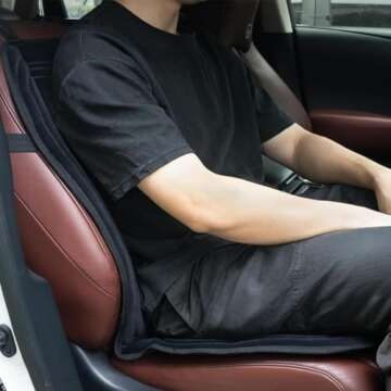 CARSHION Heated Seat Cover 22“ Wide with Fast Heat Large Size Warmer for Winter to Promote Blood Circulation Relieve Fatigue