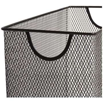 U Brands Mesh Steel Desktop Hanging File Holder, Letter Size, 12.4" x 9.53" x 5.5", Black - 457U00-06