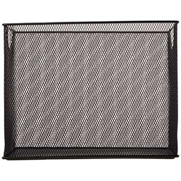 U Brands Mesh Steel Desktop Hanging File Holder, Letter Size, 12.4" x 9.53" x 5.5", Black - 457U00-06