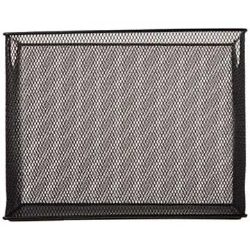 U Brands Mesh Steel Desktop Hanging File Holder, Letter Size, 12.4" x 9.53" x 5.5", Black - 457U00-06