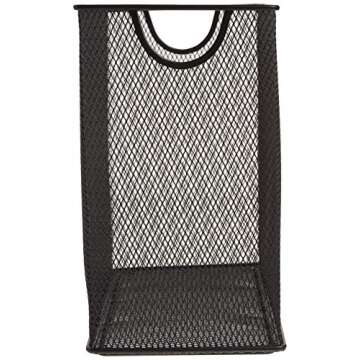 U Brands Mesh Steel Desktop Hanging File Holder, Letter Size, 12.4" x 9.53" x 5.5", Black - 457U00-06