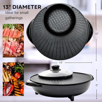 OVENTE 2-in-1 Electric Hot Pot and Grill Combo