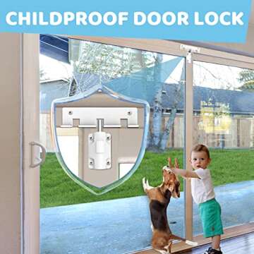Patio Sliding Door Lock Security - Child Safety Lock for Slide Glass Door, Child Proof Window Locks ...