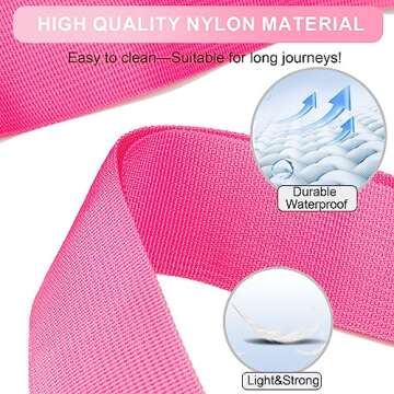 Collwait Luggage Straps for Suitcases TSA Approved, Travel Belt Suitcase Belt, Suitcase Straps TSA Approved, Luggage Belt Strap TSA Approved, Travel Straps for Luggage, Luggage Band Bag Straps 4 Pack