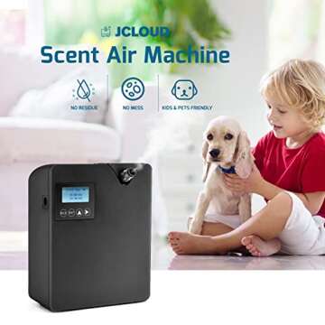 JCLOUD Smart Scent Air Machine with Cold Air Tech for Home, Professional Waterless Essential Oil Diffuser 300ML, HVAC Scent Diffuser for Essential Oils for Large Room, Office, Spa, Black
