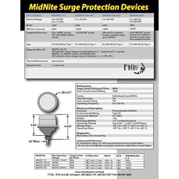 MidNite Solar MNSPD-300-DC Surge Protection Device 300VDC