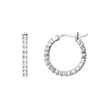 PAVOI Gold Plated Cubic Zirconia Hoop Earrings - Elegant Everyday Style
