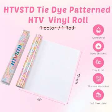 Candy Hearts HTV Vinyl Roll for Custom T-Shirts & Crafts