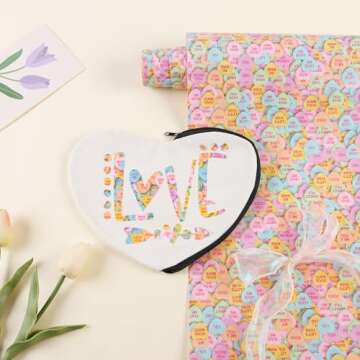 Candy Hearts HTV Vinyl Roll for Custom T-Shirts & Crafts