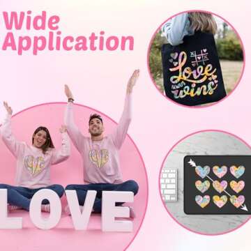 Candy Hearts HTV Vinyl Roll for Custom T-Shirts & Crafts