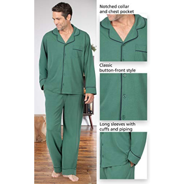 PajamaGram Men's Cotton Pajama Set - Comfortable & Stylish