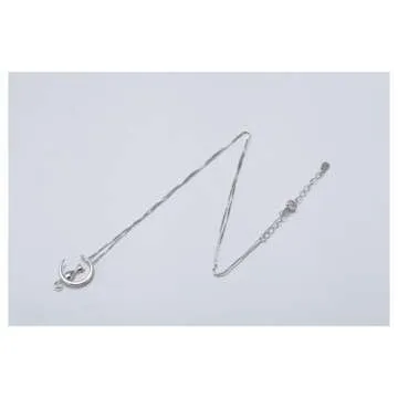 WRISTCHIE Moon Cat Pendant Necklace for Cat Lovers