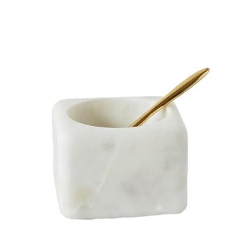 Creative Co-Op Square Marble Bowl Perfect for Entertaining