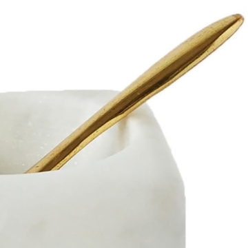 Creative Co-Op Square Marble Bowl Perfect for Entertaining