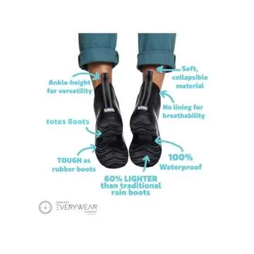 Totes Men's Everywear Chelsea Rain Boots for All Occasions