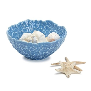 Elegant Two's Company Blue Hydrangea Tidbit Bowls Set