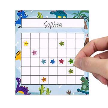 FaCraft Classroom Incentive Chart,60 Pack Incentive Chart Pack with 1840 Star Stickers,Reward Chart for Kids Classroom Teaching or Family Using