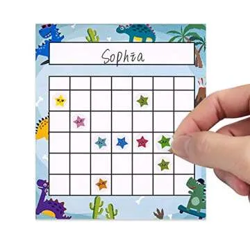 FaCraft Classroom Incentive Chart,60 Pack Incentive Chart Pack with 1840 Star Stickers,Reward Chart for Kids Classroom Teaching or Family Using