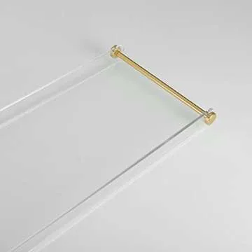 Luxury Bathtub Caddy Tray with Gold Handles for All Bathtubs