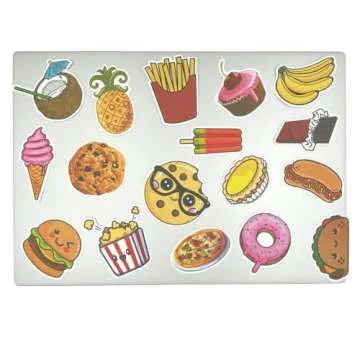 Cute Food Vinyl Stickers Pack for Water Bottles, Waterproof, Matte, 200 Pieces