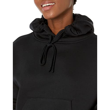 Amazon Essentials Women's Crop Pullover Hoodie Sweatshirt (Available in Plus Size), Black, 6X