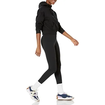 Amazon Essentials Women's Crop Pullover Hoodie Sweatshirt (Available in Plus Size), Black, 6X