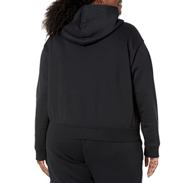 Amazon Essentials Women's Crop Pullover Hoodie Sweatshirt (Available in Plus Size), Black, 6X
