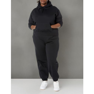 Amazon Essentials Women's Crop Pullover Hoodie Sweatshirt (Available in Plus Size), Black, 6X