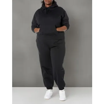 Amazon Essentials Women's Crop Pullover Hoodie Sweatshirt (Available in Plus Size), Black, 6X