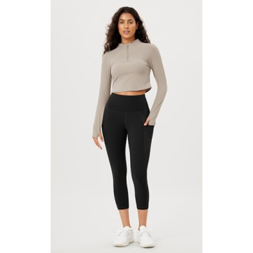 ODODOS High Waisted Yoga Leggings with Pockets Tummy Control