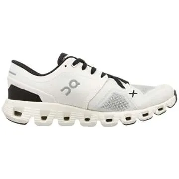 On Women's Cloud X 3 Sneakers, White/Black, 8.5 Medium US