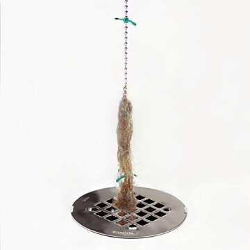 DrainWig Shower, Sink, and Bathtub Disposable Drain Hair Stopper As Seen On Shark Tank, Flower, White, 4 Pack