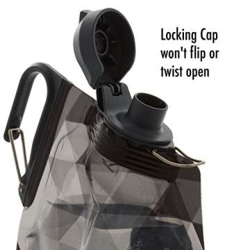 Platypus DuoLock SoftBottle Flexible Water Bottle, Blue Peaks, 0.75-Liter