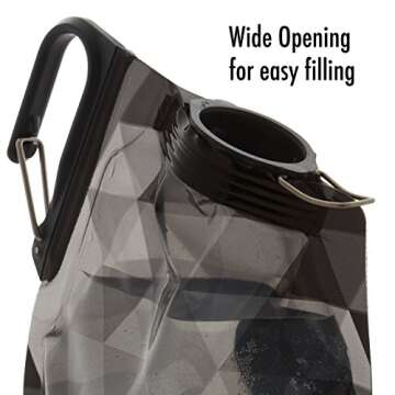 Platypus DuoLock SoftBottle Flexible Water Bottle, Blue Peaks, 0.75-Liter