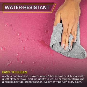 ProsourceFit Tri-Fold Folding Exercise Mat - Pink