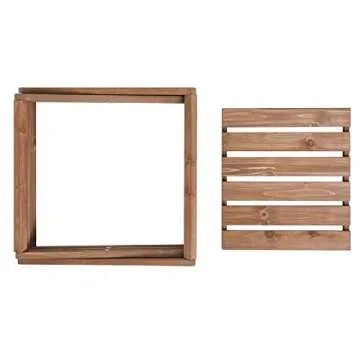 Sunnyglade 4-Tier Foldable Flower Rack Plant Stand Wood Shelf Multipurpose Utility Storage Rack Books Picture Frames Shelves for Yard Garden Patio Balcony Bedroom Brown