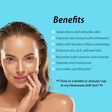 Moroccan Hammam Spa Rejuvinating Ritual Beauty Skincare Kit - 6 piece, Moroccan Black Soap, Body Clay, Argan Oil, Pure & Natural, Purifying, Cleansing, exfoliating for every skin type. Original