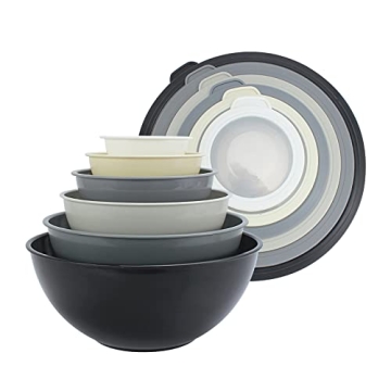 Nesting Mixing Bowls Set with TPR Lids - 12 Piece