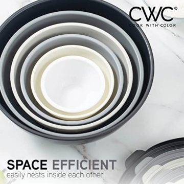 Nesting Mixing Bowls Set with TPR Lids - 12 Piece