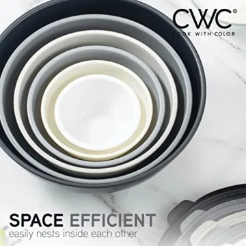 Nesting Mixing Bowls Set with TPR Lids - 12 Piece