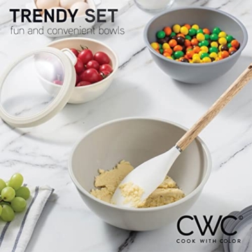 Nesting Mixing Bowls Set with TPR Lids - 12 Piece