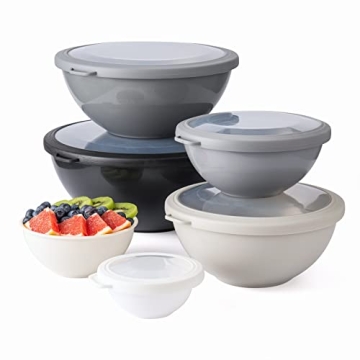 Nesting Mixing Bowls Set with TPR Lids - 12 Piece